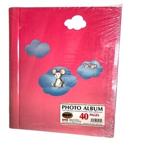 Sealed Vtg 1980s Photo Album Mice on Clouds 40 pages Self Adhesive 9 x 11 NEW